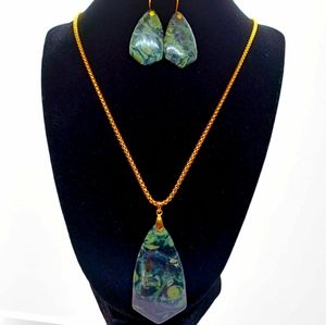 Healing reiki kambaba jasper jewelry set